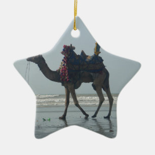 Tribal Camel Ride: Morning Tide Sands & Sea Ceramic Tree Decoration