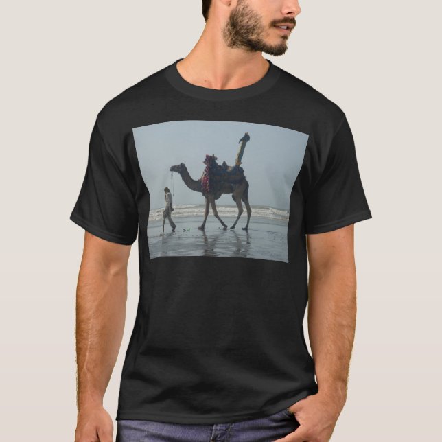 Tribal Camel Ride: Morning Tide Sands & Sea T-Shirt (Front)