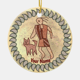Tribal Cat Person ornament