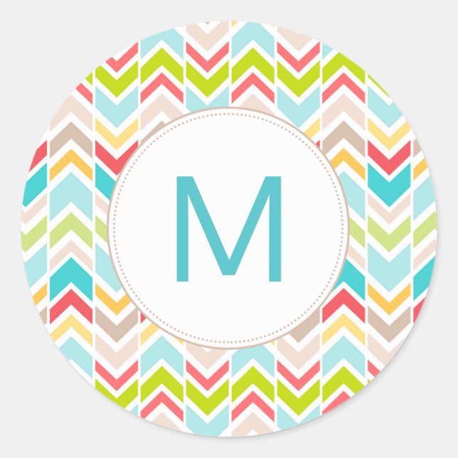 Tribal chevron monogram or envelope seal (Front)