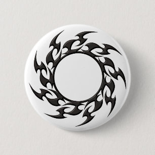 Tribal Circle Tattoo 6 Cm Round Badge