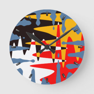 Tribal Clock Modern Native Art Wall Clocks Decor
