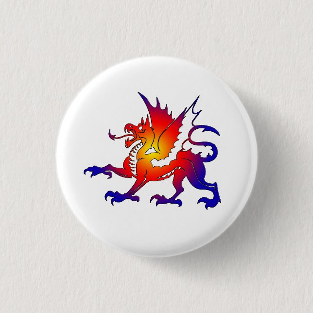 Tribal Colour Dragon Pin (Front)