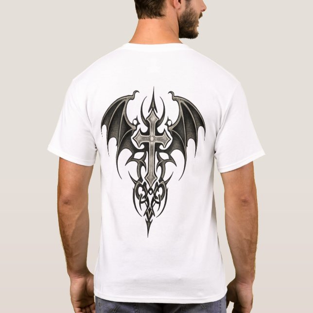 Tribal Cross Emblem T-Shirt (Back)
