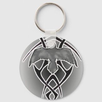 tribal crow key ring