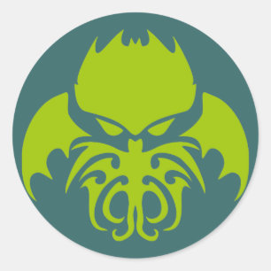Tribal Cthulhu Classic Round Sticker
