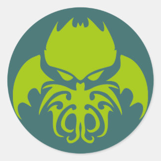 Tribal Cthulhu Classic Round Sticker