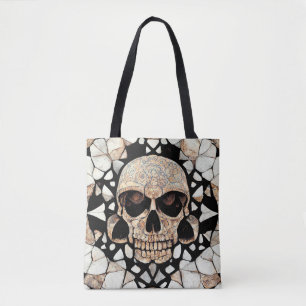 Tribal Decorative Ornament Mayan Skull Art Tote Bag