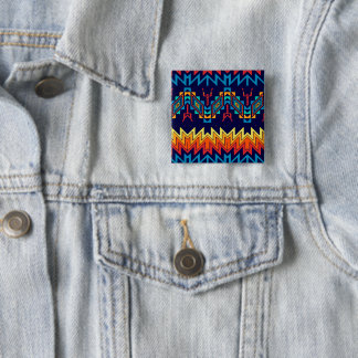 Tribal design abstract design 15 cm square badge
