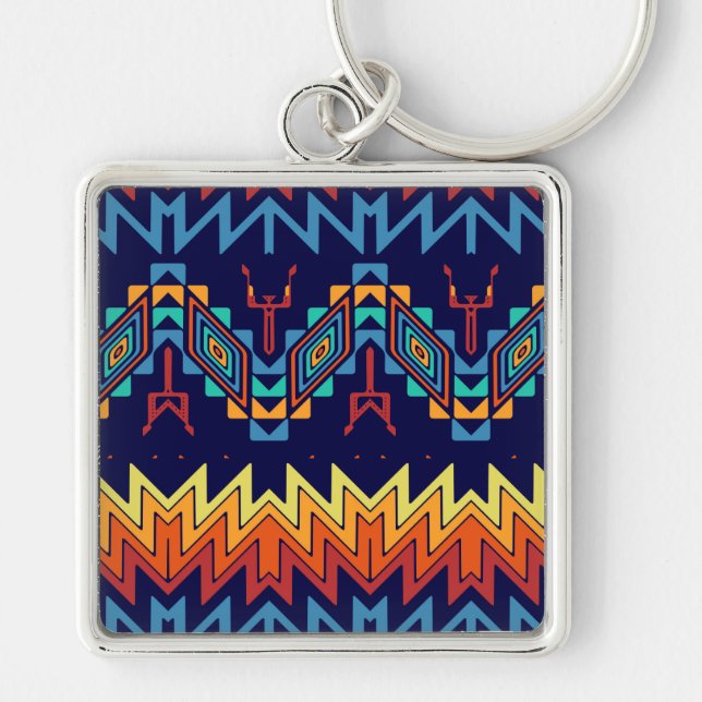 Tribal design abstract design key ring (Front)