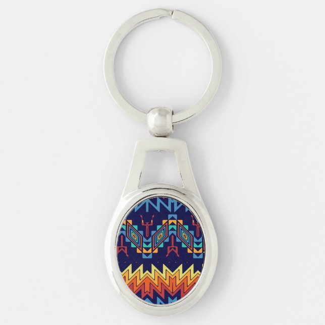 Tribal design abstract design key ring (Front)
