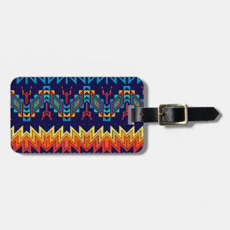 Tribal design abstract design luggage tag