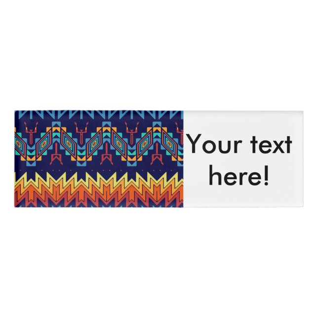 Tribal design abstract design name tag (Front)