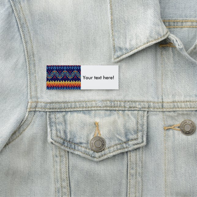 Tribal design abstract design name tag (In Situ)