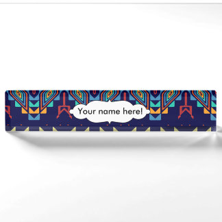 Tribal design abstract design nameplate