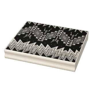 Tribal design abstract design rubber stamp