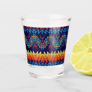 Tribal design abstract design shot glass