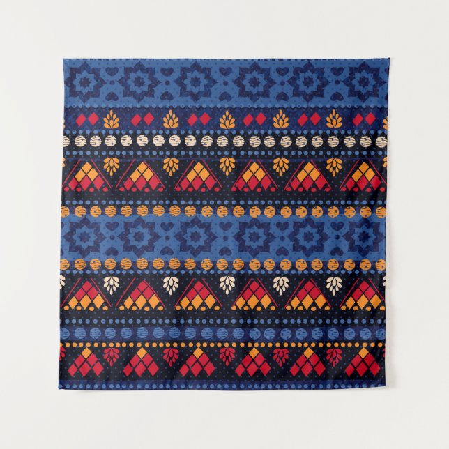 Tribal Design: Multifunctional Seamless Pattern. Tapestry (Front)