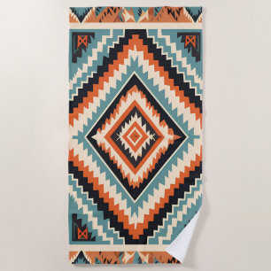  Tribal Design Zigzag Lines Pattern Rec Clipart Beach Towel