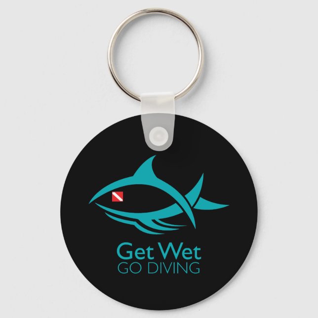 Tribal Dive Fish Key Ring (Front)