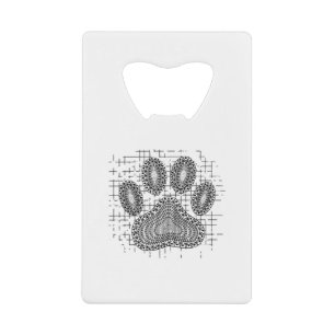 Tribal Dog Paw Print On Distressed Background