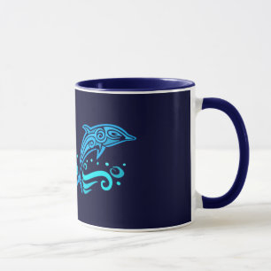 Tribal Dolphins mug - choose style & colour