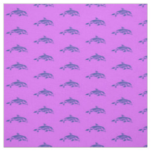 tribal dolphins purple/pink fabric