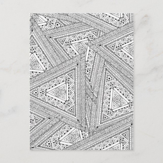 Tribal Doodle 2 Postcard (Front)