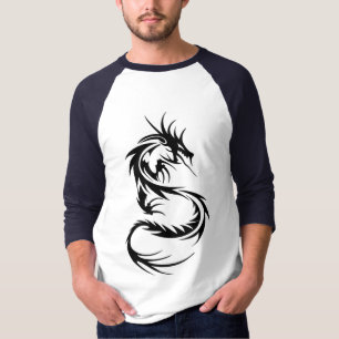Tribal Dragon 3/4 Long Sleeve Raglan T Shirt