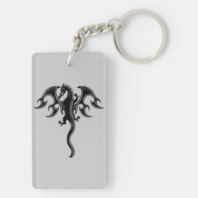 Tribal Dragon Key Ring (Back)