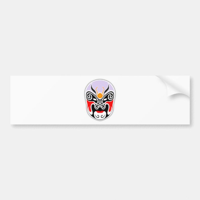 Tribal Dragon Mask Bumper Sticker (Front)