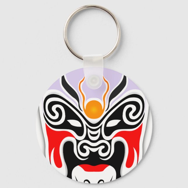 Tribal Dragon Mask Key Ring (Front)