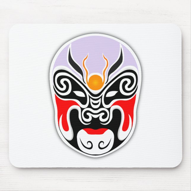 Tribal Dragon Mask Mouse Pad (Front)