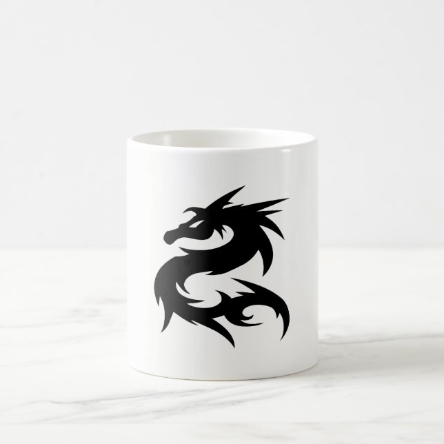 Tribal Dragon Silhouette Coffee Mug (Center)