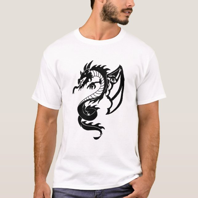 Tribal Dragon Tattoo T-Shirt (Front)