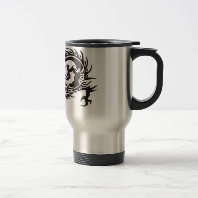 tribal dragon travel/commuter mug (Right)