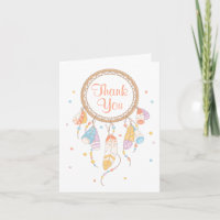 Tribal Dreamcatcher Boho Baby Shower Thank You