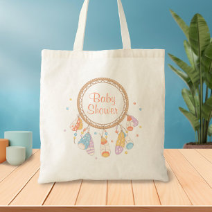 Tribal Dreamcatcher Boho Baby Shower Tote Bag