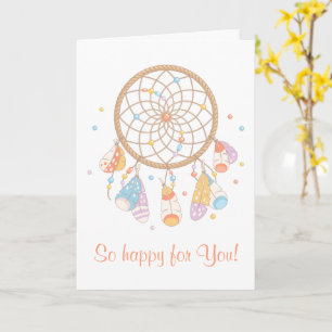 Tribal Dreamcatcher Boho Having Baby Card