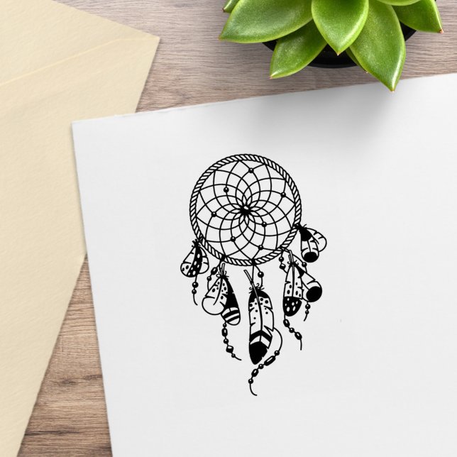 Tribal Dreamcatcher Boho Rubber Stamp (Creator Uploaded)