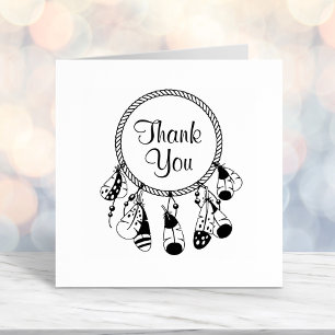 Tribal Dreamcatcher Boho Thank You Self-inking Stamp
