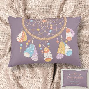 Tribal Dreamcatcher New Baby Name Birth Keepsake Decorative Cushion