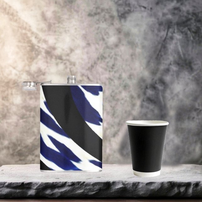 Tribal Dreds Vinyl Wrapped Flask (A striking, Abstract pattern, designed  this Tribal Dreds Hip flask!)