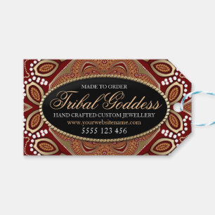 Tribal Earth Goddess Business Promotion Gift Tags