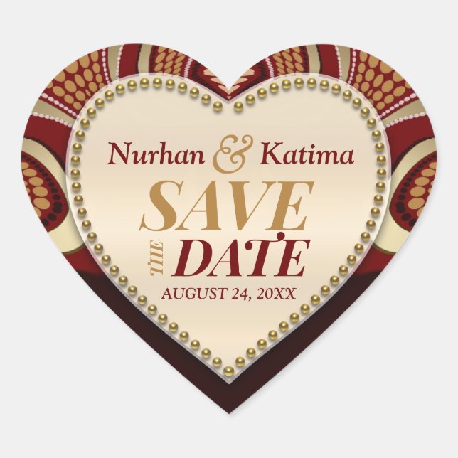 Tribal Earth Save the Date Sticker (Front)