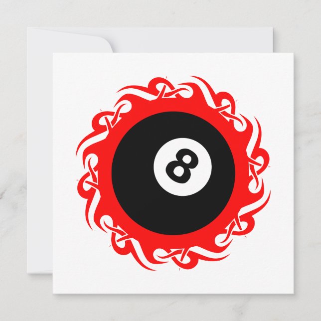 tribal eightball invitation (Front)