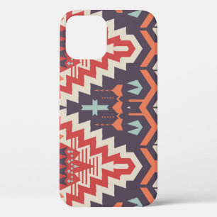 Tribal Elegance: Geometric Ethnic Print iPhone 12 Case