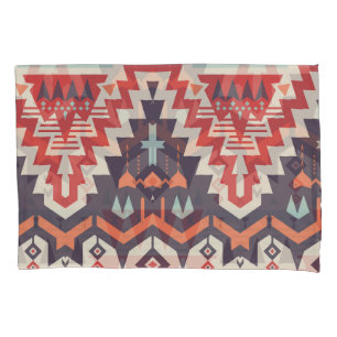Tribal Elegance: Geometric Ethnic Print Pillowcase