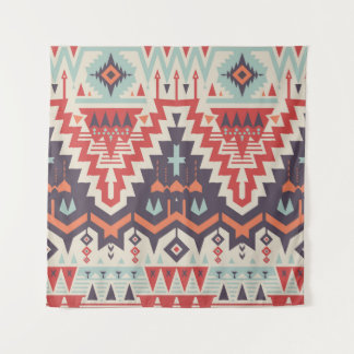 Tribal Elegance: Geometric Ethnic Print Tapestry