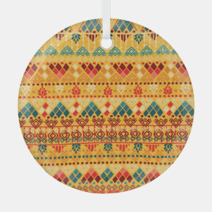 Tribal elements, versatile seamless pattern. glass tree decoration